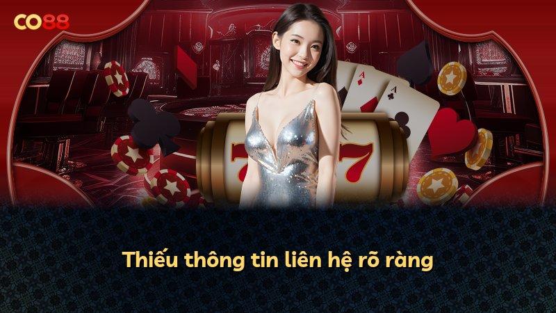 Thiếu thông tin liên hệ rõ ràng